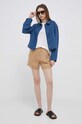 United Colors of Benetton szorty lniane 4AGHD900K.193 beżowy SS23