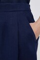 United Colors of Benetton szorty lniane granatowy 4AGHD900D.252