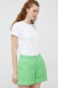 Tommy Hilfiger pantaloni scurti din bumbac verde WW0WW38729.PPYX