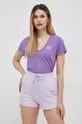 vijolična Bombažne kratke hlače Pinko