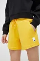 Βαμβακερό σορτσάκι adidas κίτρινο