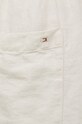 Tommy Hilfiger szorty lniane beżowy WW0WW37768.PPYX