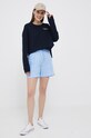 Tommy Hilfiger szorty lniane WW0WW37768.PPYX niebieski SS23