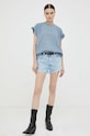 Wrangler szorty jeansowe Festival W26FDE32Y niebieski SS23