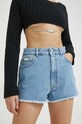 GCDS pantaloni scurti albastru SS23W360207
