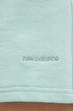 New Balance pantaloni scurti din bumbac verde WS23552SAE