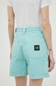 Odzież Deus Ex Machina szorty jeansowe DLP233875 turkusowy