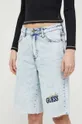 modrá Rifľové krátke nohavice Guess Originals