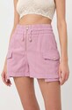 Patrizia Pepe pantaloncini in lino misto 2P1482.A247 rosa SS23