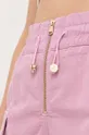 roza Kratke hlače s dodatkom lana Patrizia Pepe