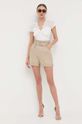 Βαμβακερό σορτσάκι Morgan SHEAN.BEIGE μπεζ SS23