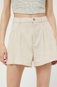 Hollister Co. pantaloni scurți din amestec de in KI349.3222.400 maro SS23