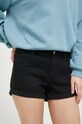 Hollister Co. pantaloni scurti jeans CURVY JEANS negru KI349.3202.975.