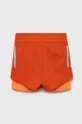 Дитячі шорти adidas G RUN 2in1 SHO помаранчевий