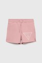 Guess szorty dziecięce casual różowy J3RD23.FL03S.PPYX