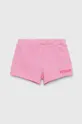 рожевий Дитячі бавовняні шорти Guess Для дівчаток