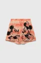 narančasta Dječje pamučne kratke hlače United Colors of Benetton Za djevojčice