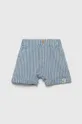 modra Bombažne kratke hlače za dojenčke United Colors of Benetton Dekliški