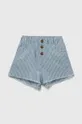 modra Otroške bombažne kratke hlače United Colors of Benetton Dekliški