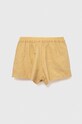 United Colors of Benetton pantaloni scurți din bumbac pentru bebeluși 47YZA900D.W.SEASONAL bej SS23