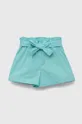 бирюзовый Детские хлопковые шорты United Colors of Benetton Для девочек