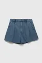 modra Otroške bombažne kratke hlače United Colors of Benetton Dekliški