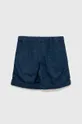 Otroške lanene kratke hlače United Colors of Benetton mornarsko modra
