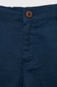 Dievča Detské ľanové šortky United Colors of Benetton 4BE7G9012.P.SEASONAL tmavomodrá