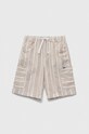 United Colors of Benetton szorty bawełniane dziecięce wzorzyste beżowy 4JKCC901U.G.SEASONAL