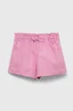 roza Otroške kratke hlače iz jeansa United Colors of Benetton Dekliški