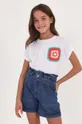 fioletowy Mayoral szorty jeansowe dziecięce Dziewczęcy