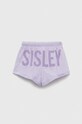 Sisley pantaloni scurți din bumbac pentru copii 3096X900E.G.SEASONAL violet SS23