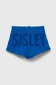 Dječje pamučne kratke hlače Sisley mornarsko plava