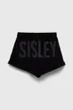 Sisley gyerek pamut rövidnadrág fekete