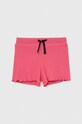 Sisley szorty dziecięce z elastanem fioletowy 3F7EX900B.G.SEASONAL