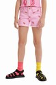Desigual szorty dziecięce z elastanem różowy 23SGDD05