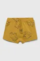rumena Bombažne kratke hlače za dojenčke United Colors of Benetton Otroški