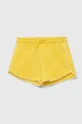žltá Detské bavlnené šortky United Colors of Benetton Detský