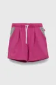 vijolična Otroške bombažne kratke hlače United Colors of Benetton Otroški