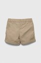 United Colors of Benetton szorty bawełniane dziecięce 4LN6G900N.P.SEASONAL beżowy SS23