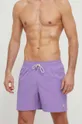 Plavkové šortky Polo Ralph Lauren fialová