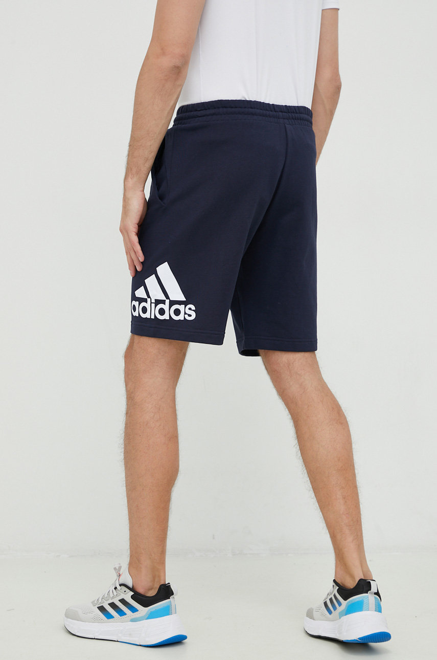 Bavlněné šortky adidas námořnická modř
