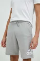Хлопковые шорты adidas серый