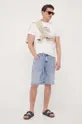 Rifľové krátke nohavice Calvin Klein modrá