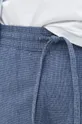 modra Kratke hlače iz mešanice lana Abercrombie & Fitch