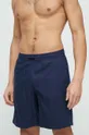 σκούρο μπλε Λινό σορτς παραλίας Emporio Armani Underwear Ανδρικά