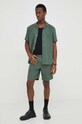 Лляні шорти Bruuns Bazaar Lino Germain BBM1551 зелений SS24