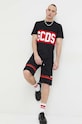 Βαμβακερό σορτσάκι GCDS SS23M300156 μαύρο SS23