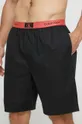 Βαμβακερή πιτζάμα σορτς Calvin Klein Underwear μαύρο