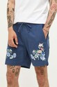 Abercrombie & Fitch vászonkeverék rövidnadrág KI128.3088.228 kék SS23